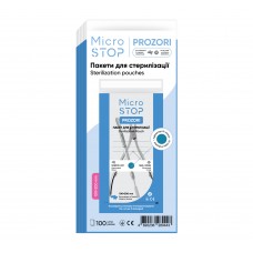 Крафт-пакети Microstop PROZORI з індикатором 4 класу 100×200 мм, 100 шт